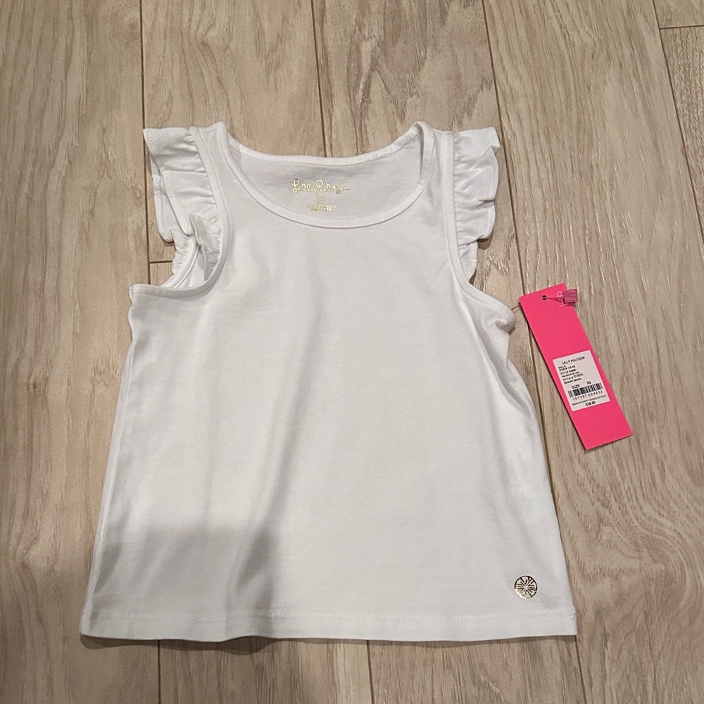 NET Lilly Pulitzer Mini Braxton Tank in Resort White XS (2T-3T)